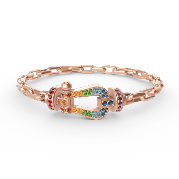 [Clover Jewelry]FORCE GROSSER HUFEISEN-VERSCHLUSS METALLARMBAND