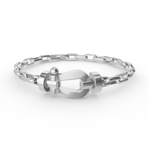 [Clover Jewelery]FORCE LARGE HORSESHOE CLASP  METAL BRACELET