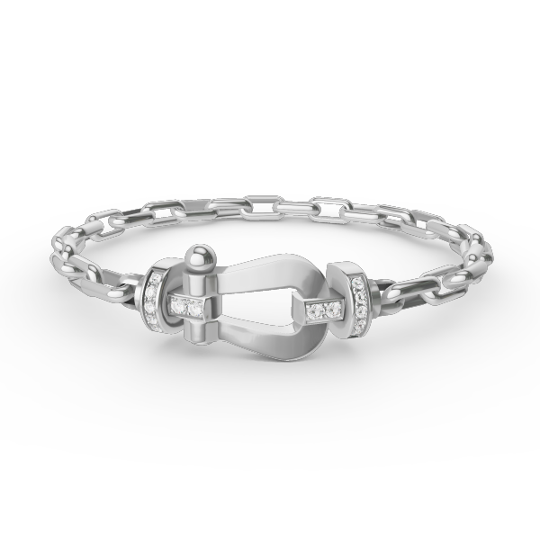 [Clover Jewelry]FORCE GROSSER HUFEISEN-VERSCHLUSS METALLARMBAND