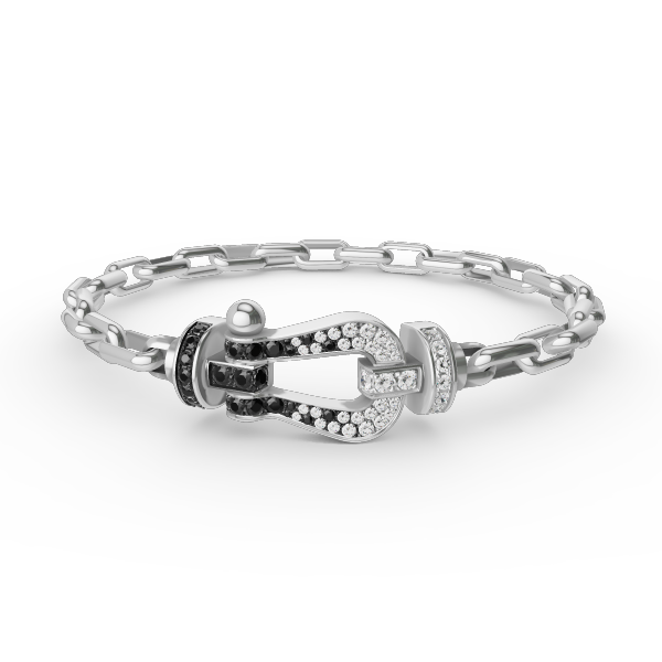 [Clover Jewelery]FORCE LARGE HORSESHOE CLASP  METAL BRACELET