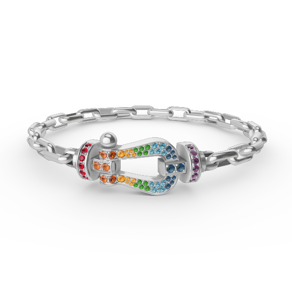 [Clover Jewelery]FORCE LARGE HORSESHOE CLASP  METAL BRACELET