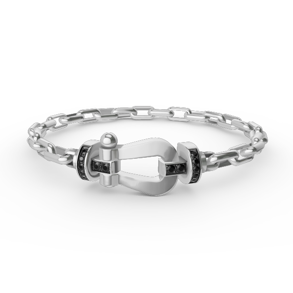 [Clover Jewelery]FORCE LARGE HORSESHOE CLASP  METAL BRACELET