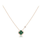 [Clover Jewelry]SUN PEDANT PINK GOLD 1 DIAMOND NECKLACE