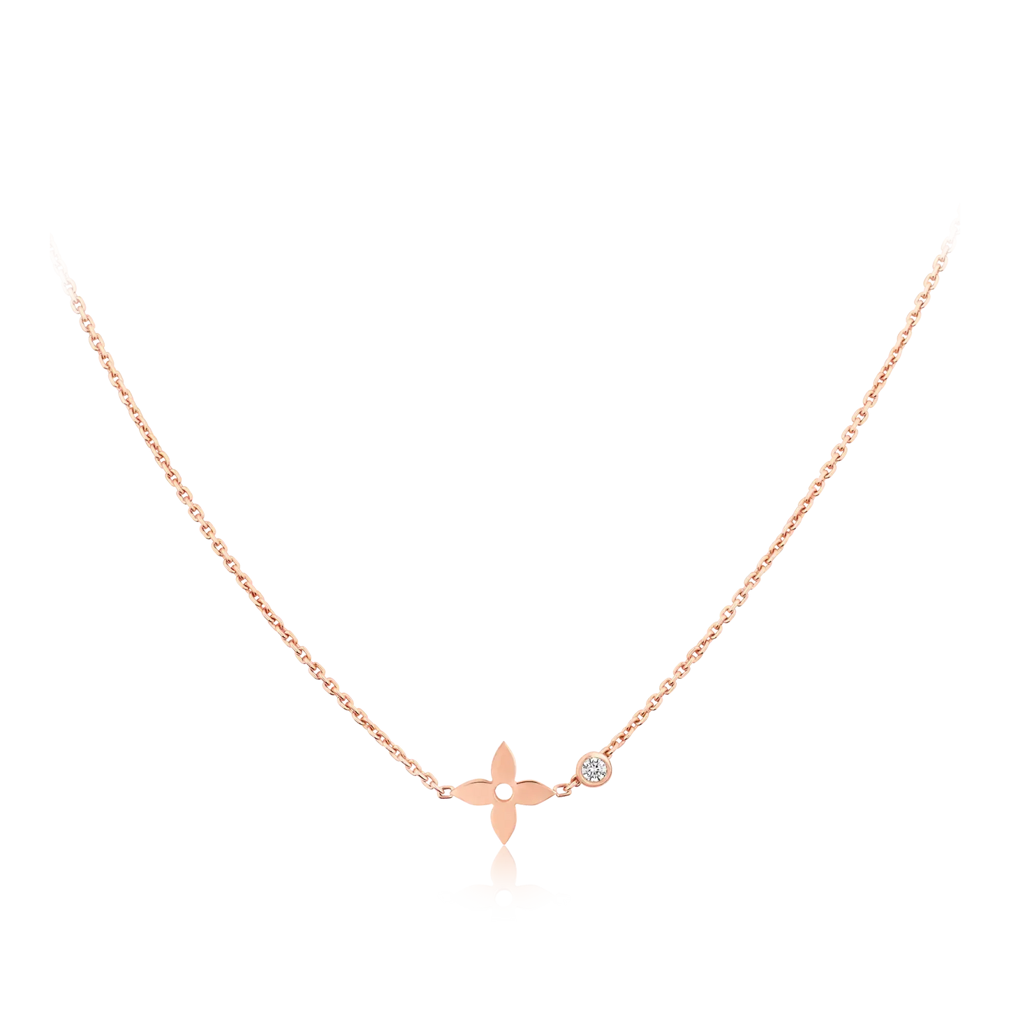 [Clover Jewelery]BLOSSOM PENDANT PINK GOLD AND DIAMOND