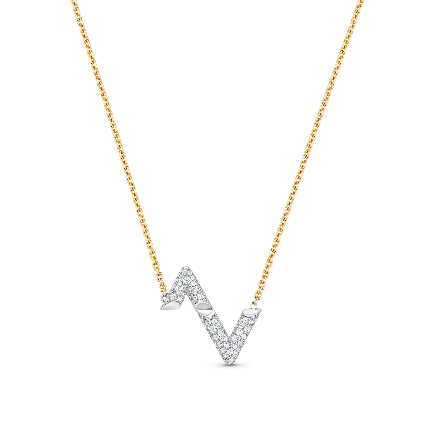 [Clover Jewelery]VOLT SILVER DIAMOND PEDANT NECKLACE