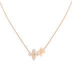 [Clover Jewelry]STAR BLOSSOM NECKLACE PINK GOLD DIAMONDS