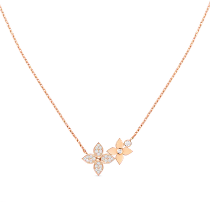 [Clover Jewelery]STAR BLOSSOM NECKLACE PINK GOLD DIAMONDS