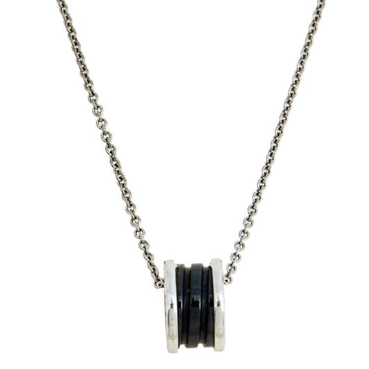 [Clover Jewelery]ZERO 1 BLACK CERAMIC SILVER NECKLACE