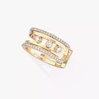 [Clover Jewelry]Move 10th Diamond Ring in Gold