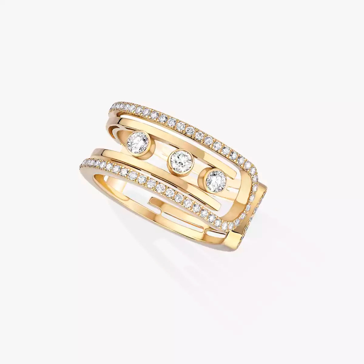 [Clover Jewelry]Move 10th Diamond Ring in Gold