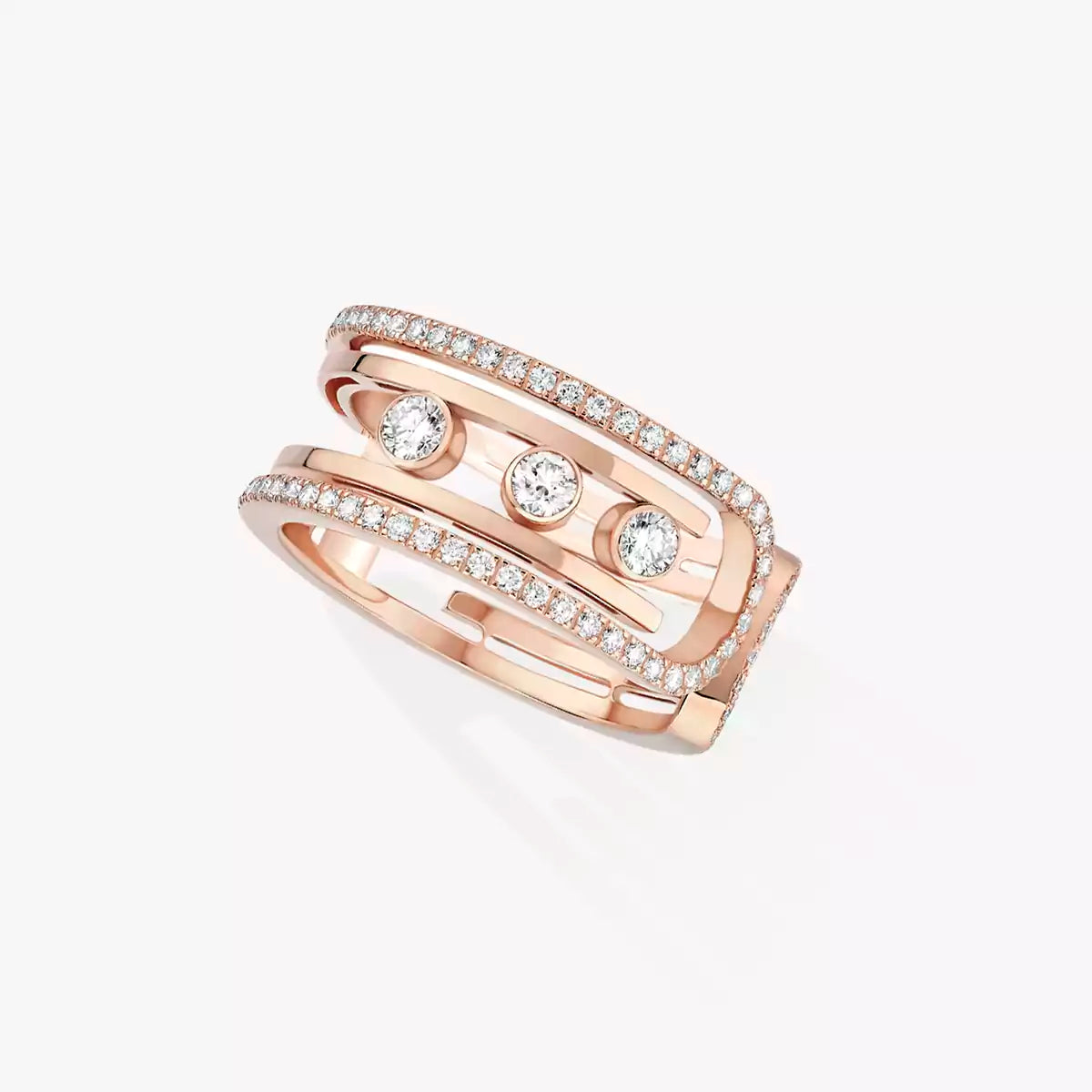 [Clover Jewelry]Move 10th Diamond Ring in Gold