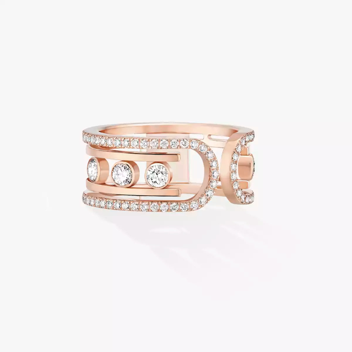 [Clover Jewelry]Move 10th Diamond Ring in Gold