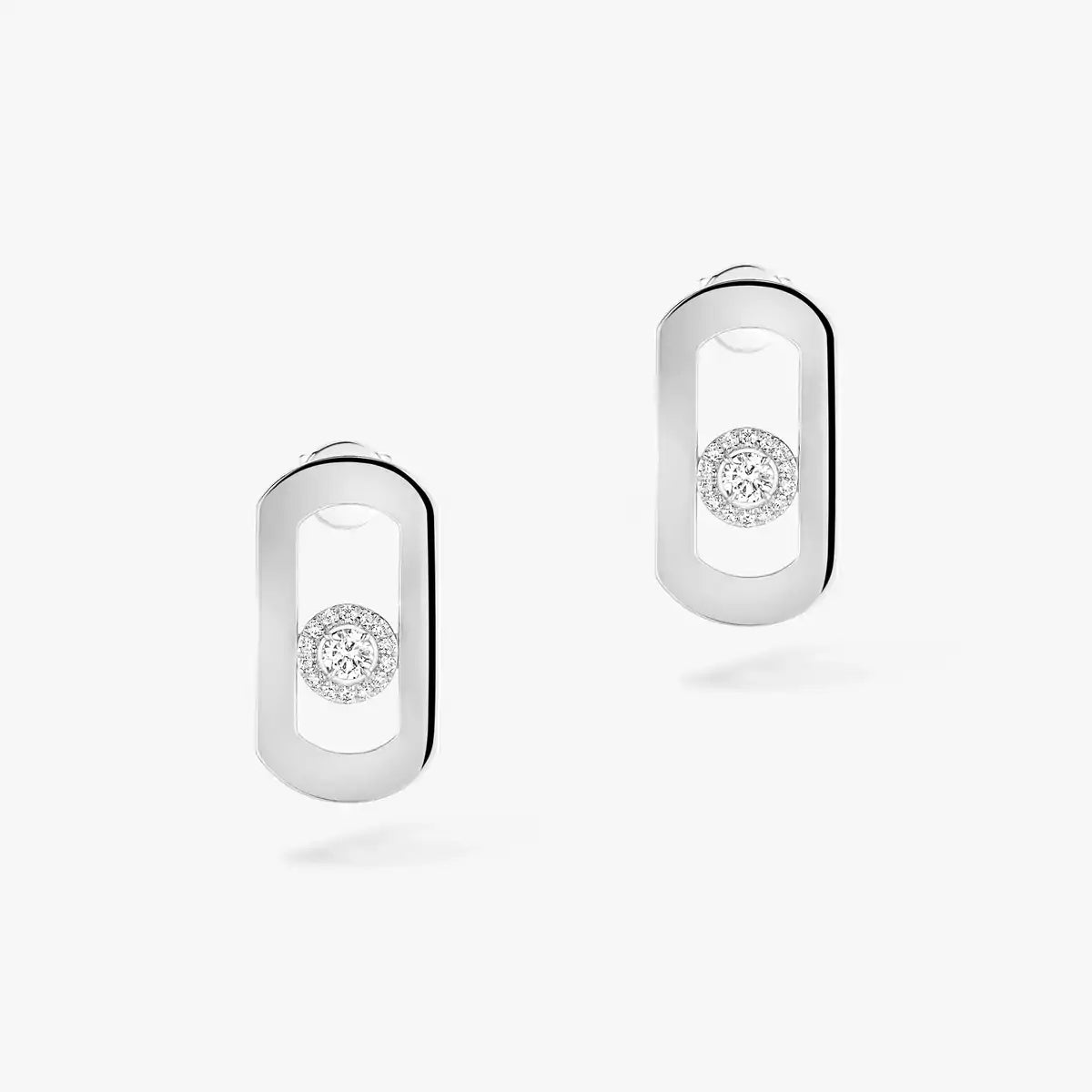 [Clover Jewelry]So Move Diamond Earrings in Yellow Gold
