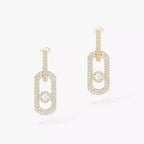 [Clover Jewelry]So Move XL Pave_-Set Diamond Pendant Earrings