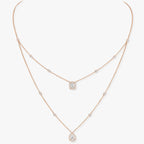 [Clover Jewelry]MY TWIN 2 ROW DIAMOND NECKLACE