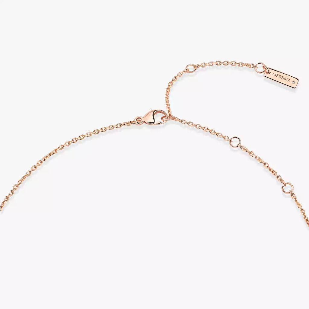 [Clover Jewelry]Lucky Eye Diamond Necklace in Rose Gold and Turquoise