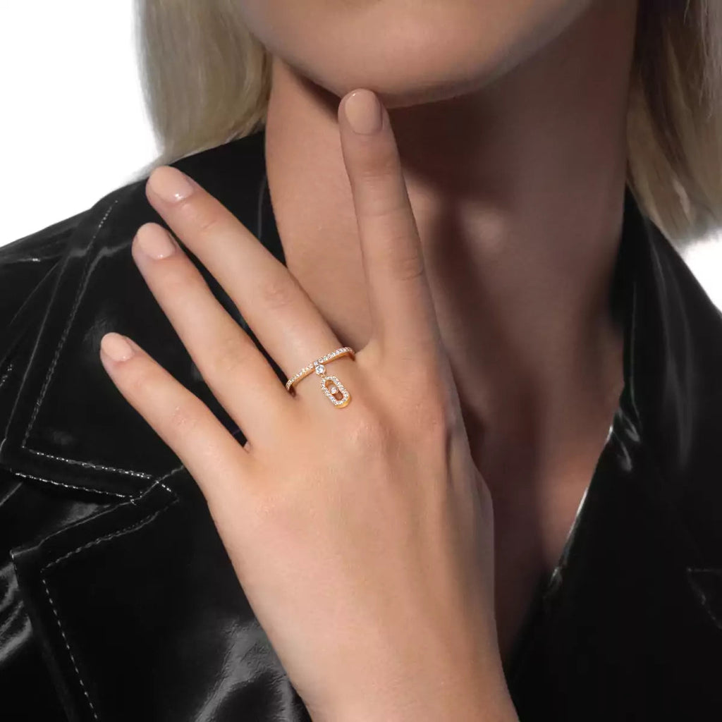 [Clover Jewelry]Move Uno Diamond Ring
