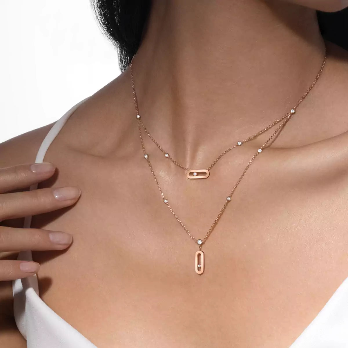 [Clover Jewelry] Move Uno Diamond Necklace