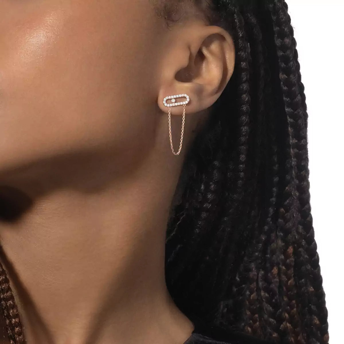 [Clover Jewelry]Move Uno Diamond Earrings