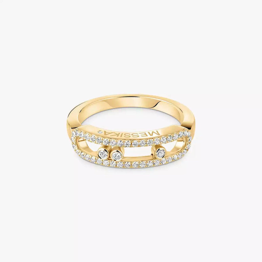 [Clover Jewelry] Baby Move Gold Diamond Pave_ Ring
