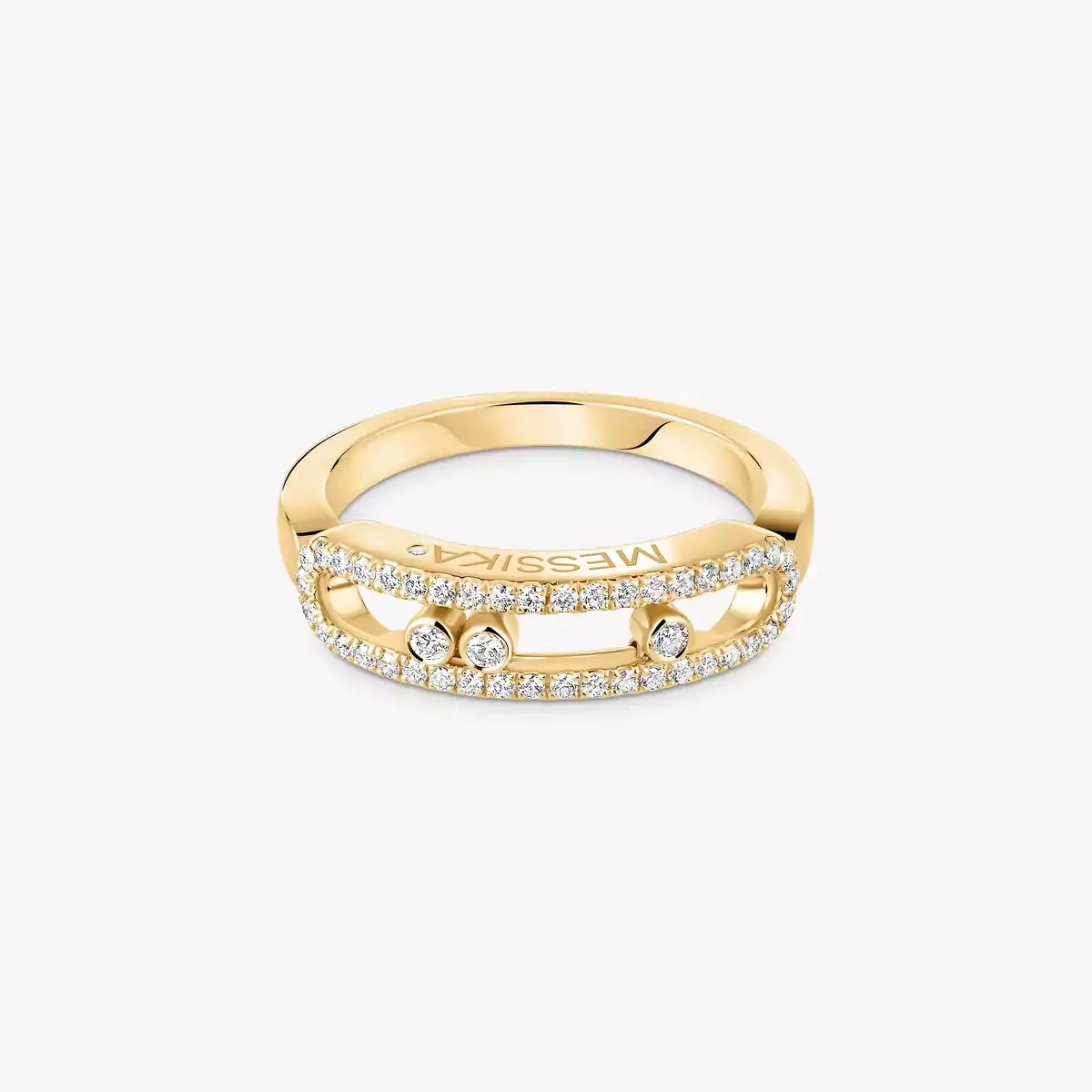 [Clover Jewelry] Baby Move Gold Diamond Pave_ Ring