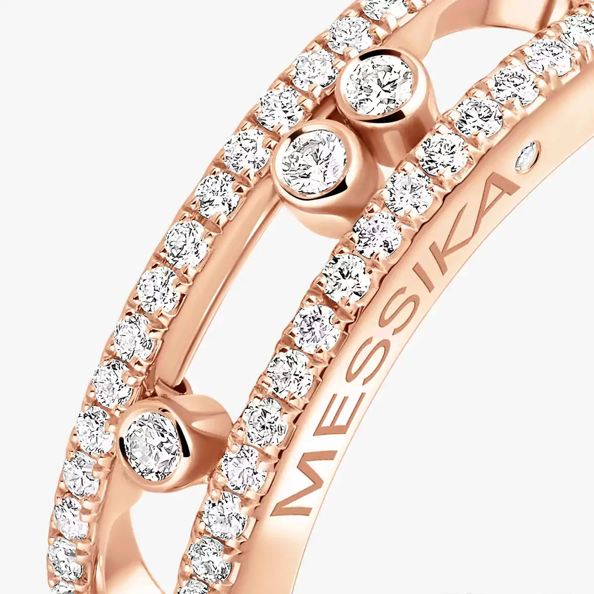 [Clover Jewelry] Baby Move Gold Diamond Pave_ Ring