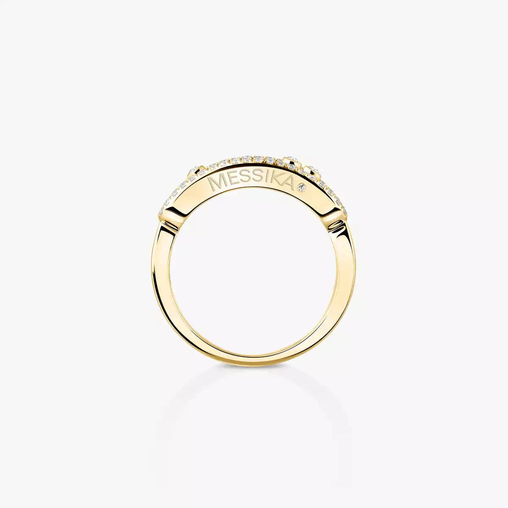 [Clover Jewelry] Baby Move Gold Diamond Pave_ Ring