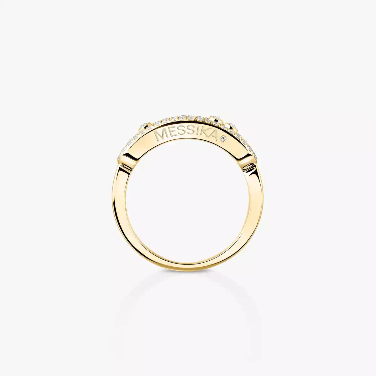 [Clover Jewelry] Baby Move Gold Diamond Pave_ Ring