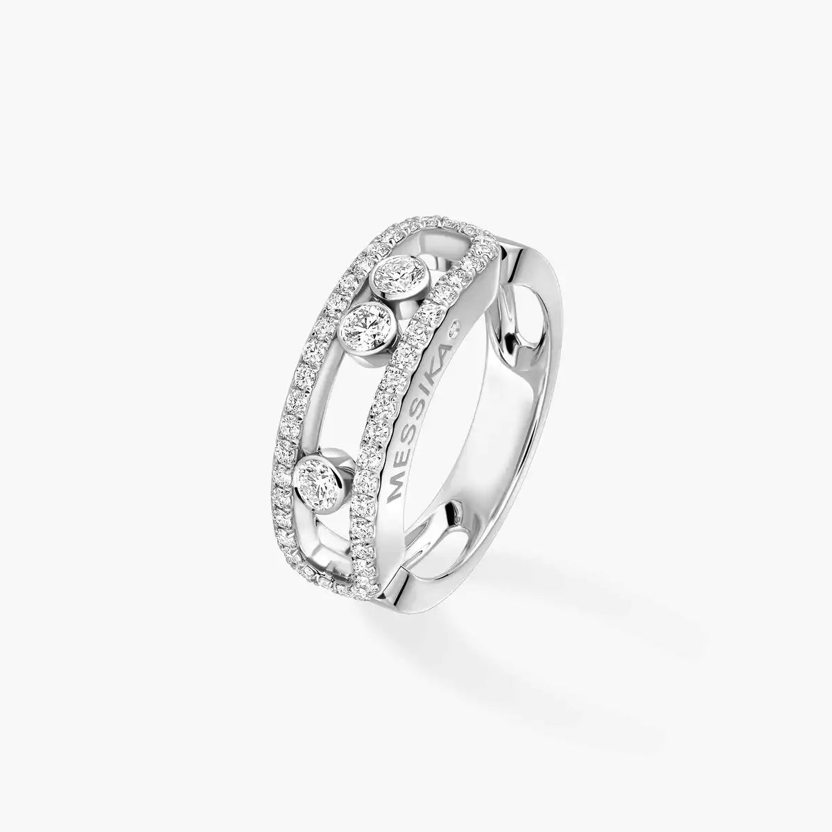 [Clover Jewelry] Move Gold Diamond Pave_ Ring