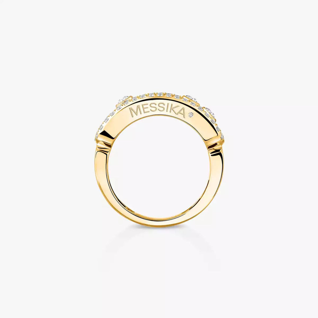 [Clover Jewelry] Move Gold Diamond Pave_ Ring