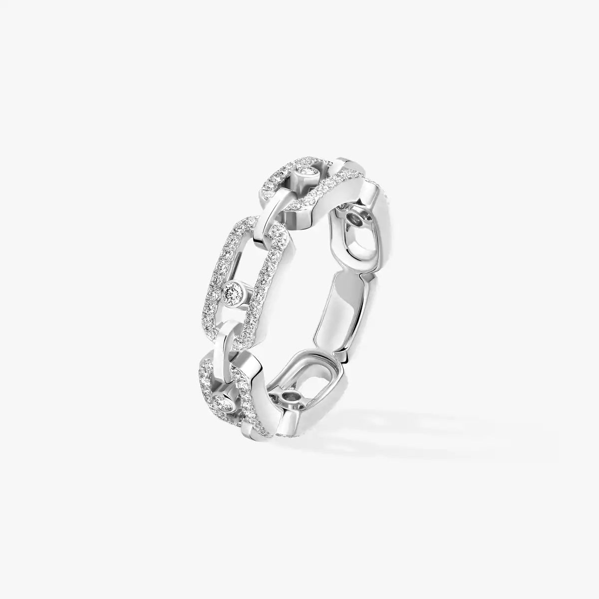 [Clover Jewelry]Move Link Pave_-Set Diamond Ring in Gold