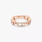 [Clover Jewelry]Move Link Pave_-Set Diamond Ring in Gold
