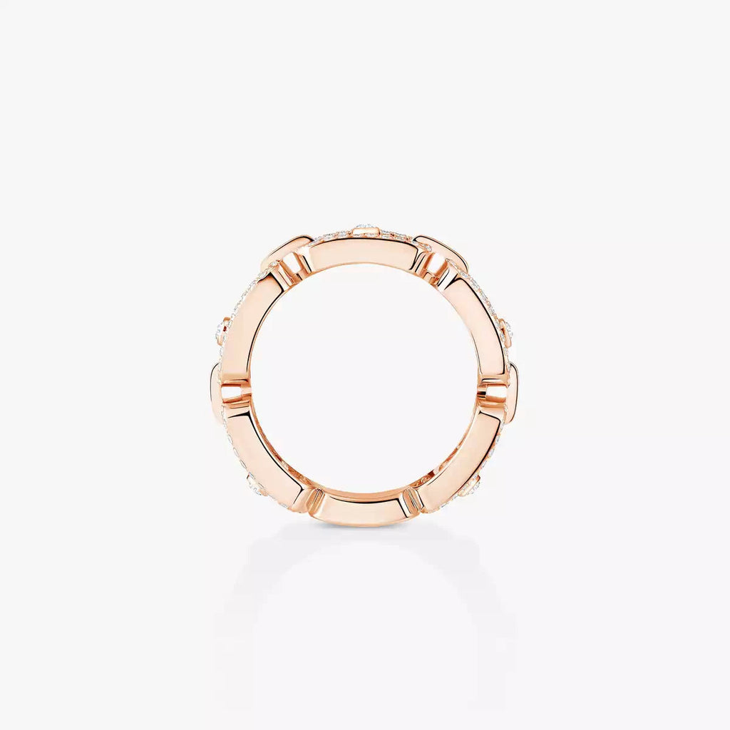 [Clover Jewelry]Move Link Pave_-Set Diamond Ring in Gold