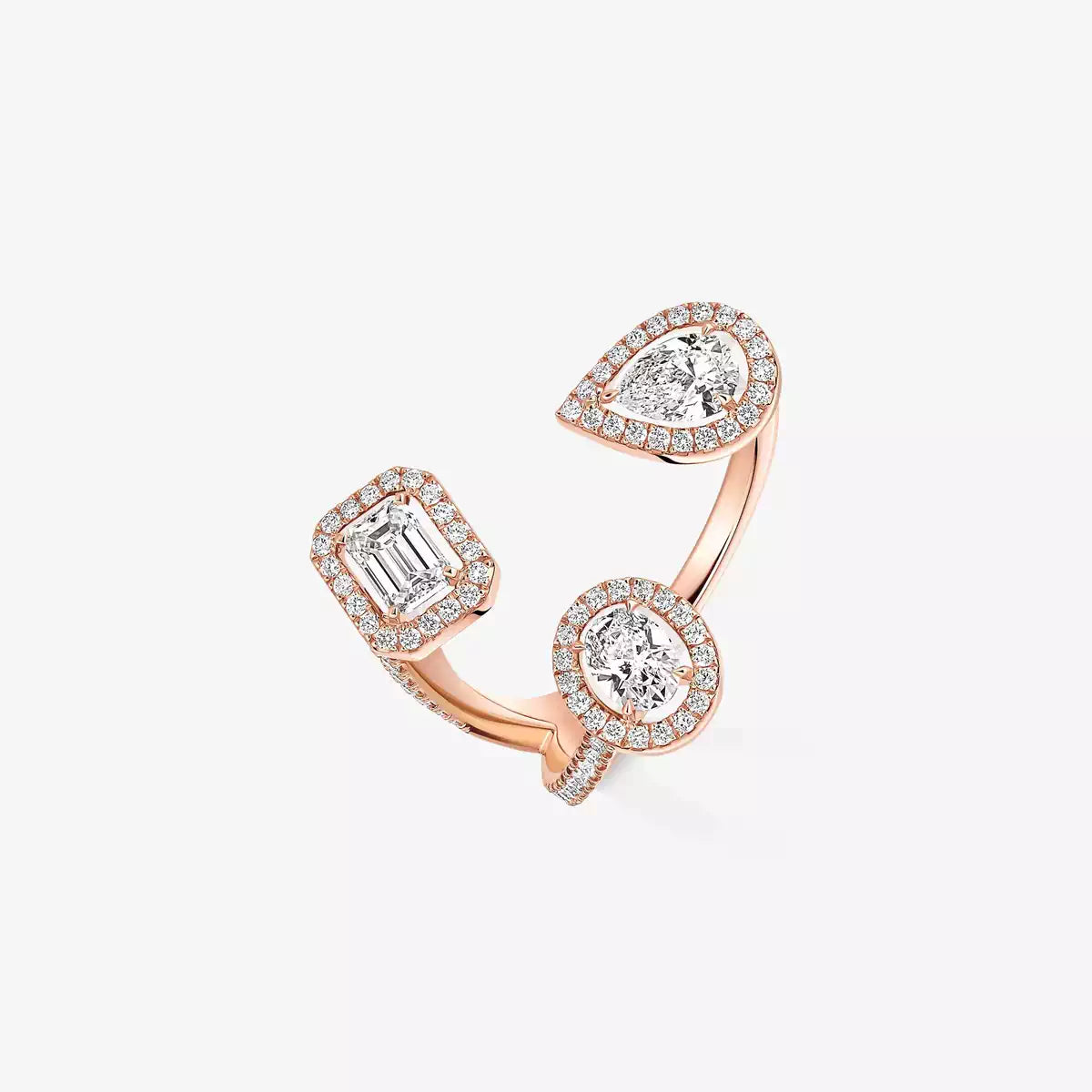 [[Clover Jewelry] Diamond Ring 0,25ct My Twin Trilogy