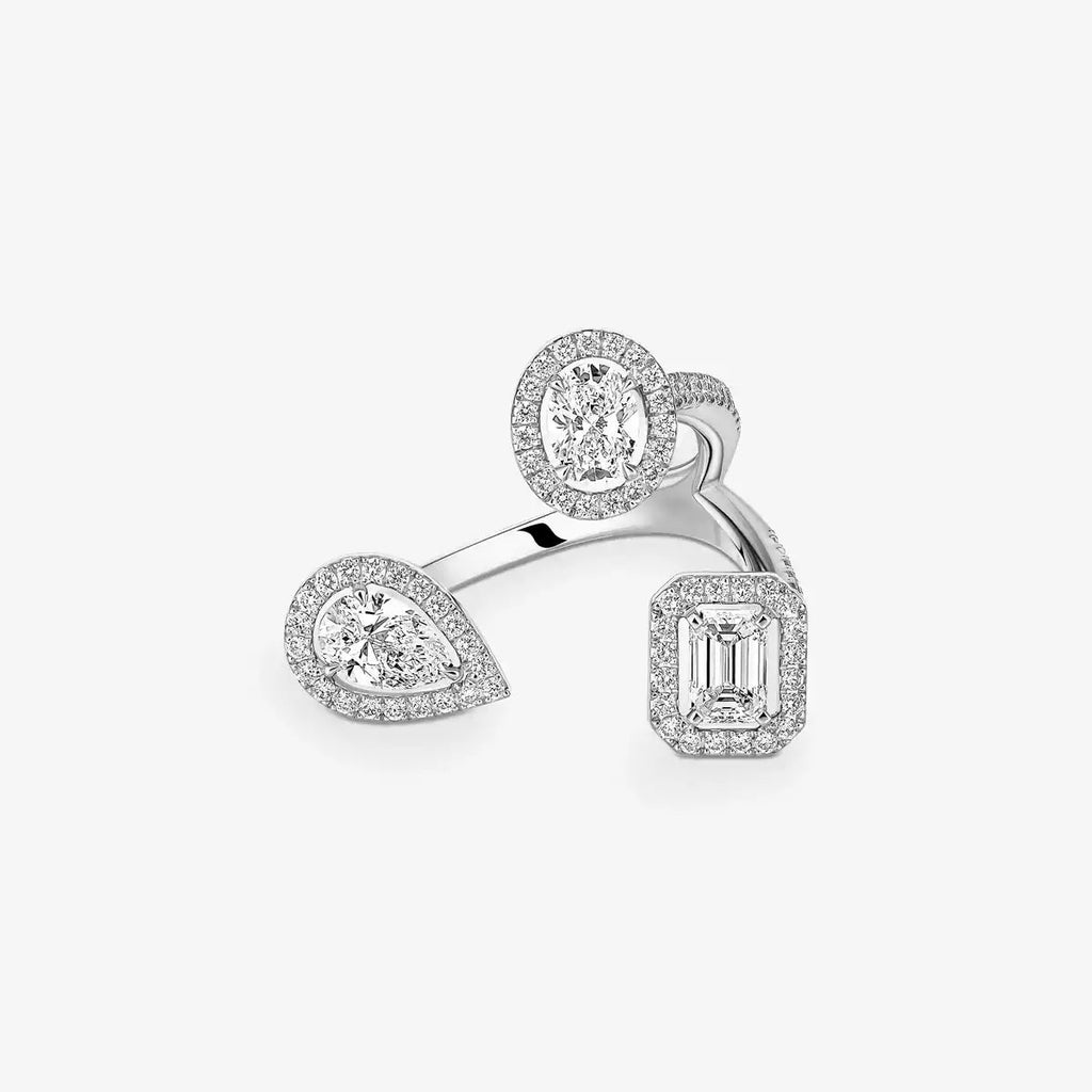 [[Clover Jewelry] Diamond Ring 0,25ct My Twin Trilogy