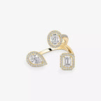 [[Clover Jewelry] Diamond Ring 0,25ct My Twin Trilogy