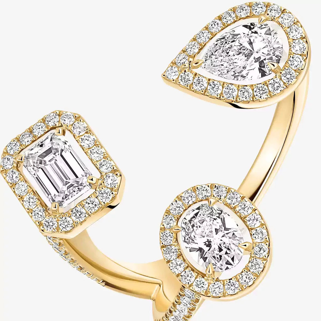 [[Clover Jewelry] Diamond Ring 0,25ct My Twin Trilogy