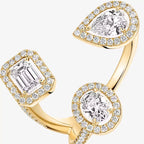 [[Clover Jewelry] Diamond Ring 0,25ct My Twin Trilogy