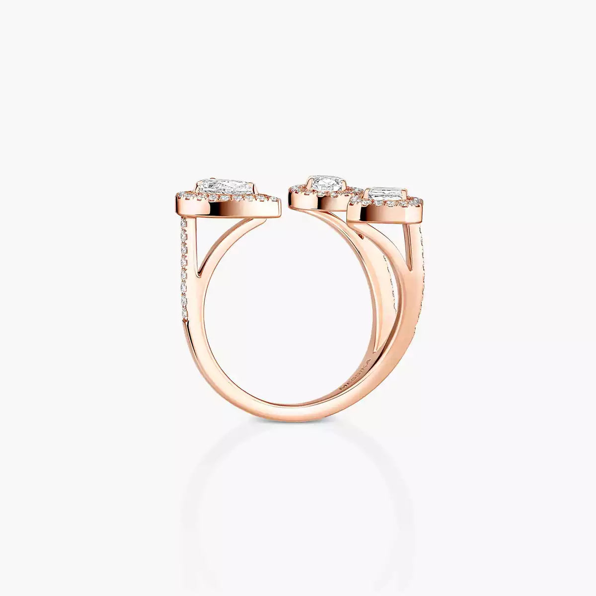 [[Clover Jewelry] Diamond Ring 0,25ct My Twin Trilogy