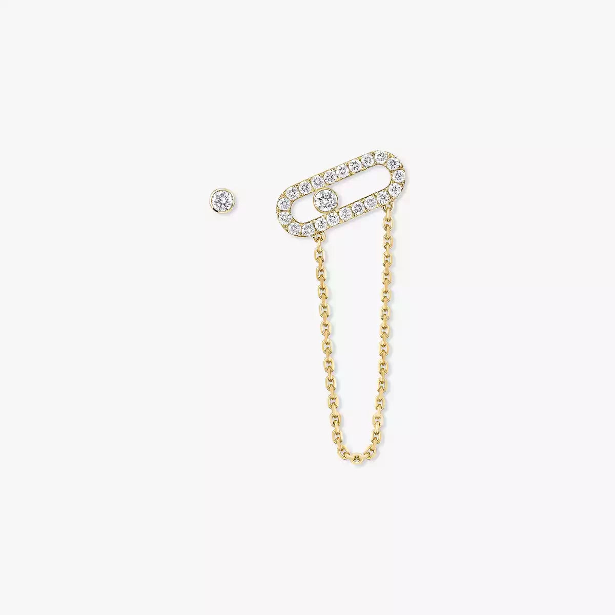 [Clover Jewelry]Move Uno Diamond Earrings