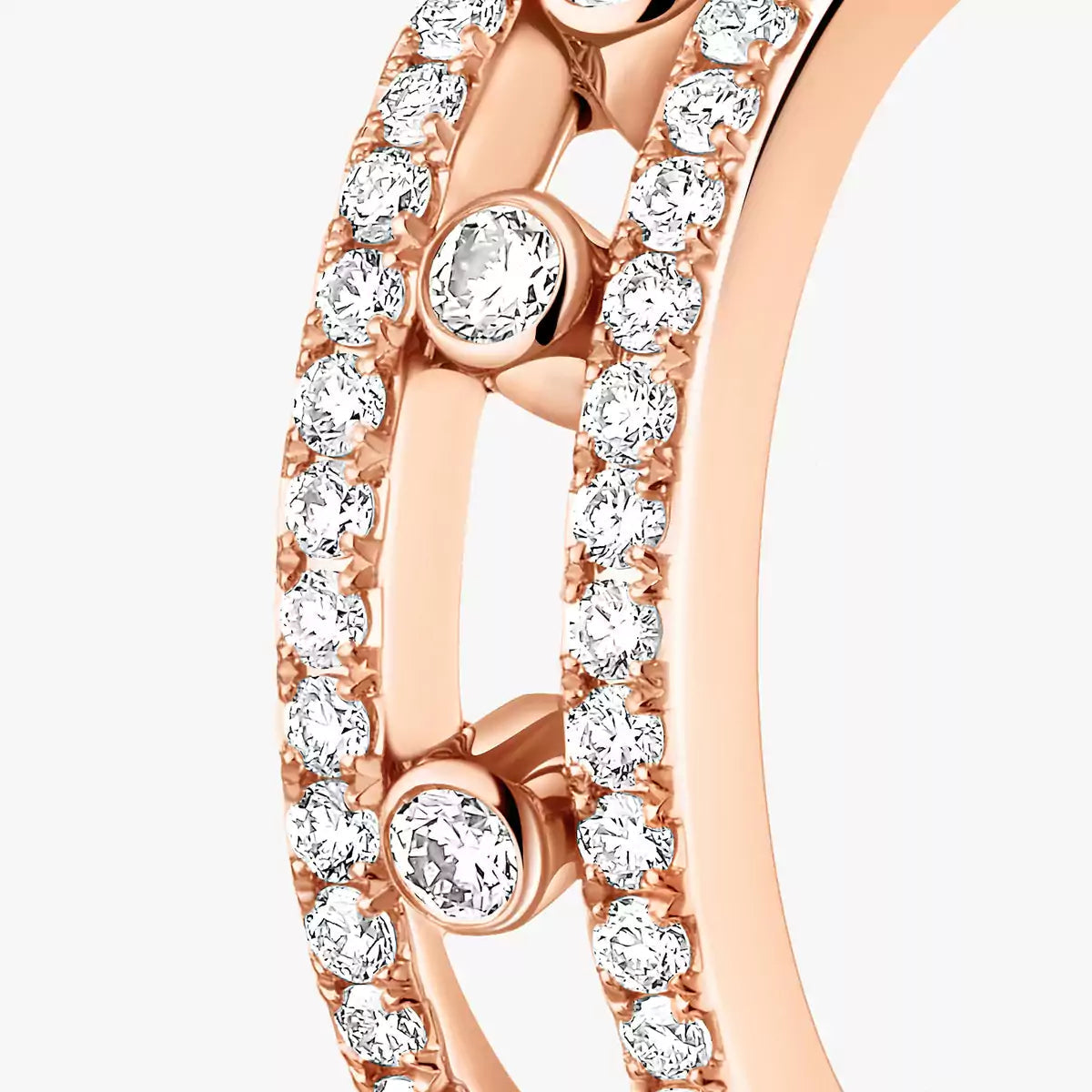 [Clover Jewelry]Diamond Pave_ Hoop Earrings Move