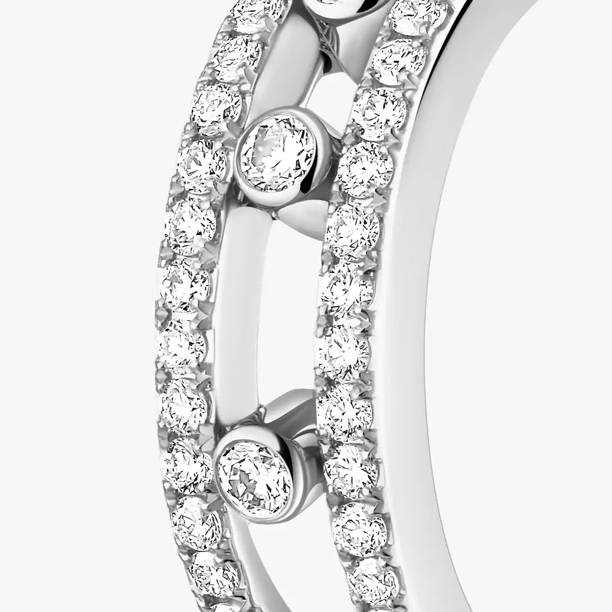 [Clover Jewelry]Diamond Pave_ Hoop Earrings Move