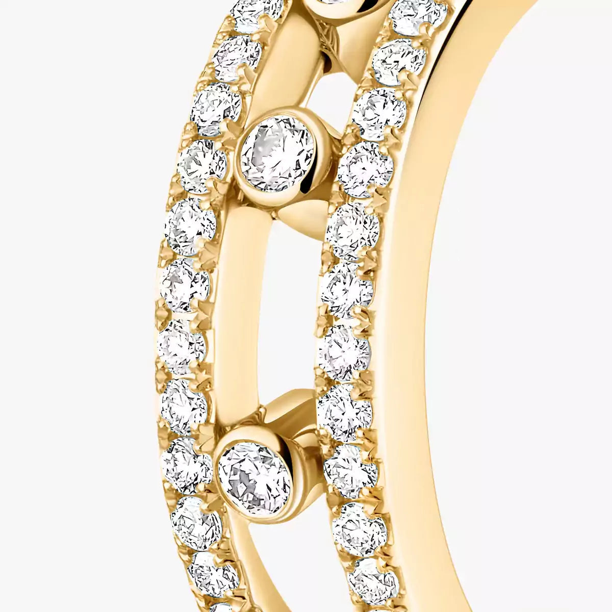[Clover Jewelry]Diamond Pave_ Hoop Earrings Move