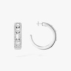 [Clover Jewelry]Diamond Pave_ Hoop Earrings Move