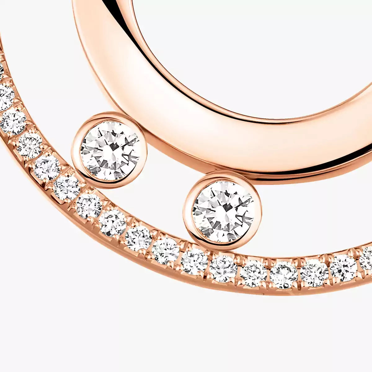 [Clover Jewelry]Move Romane Small Diamond Hoop Earrings