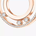 [Clover Jewelry]Move Romane Small Diamond Hoop Earrings