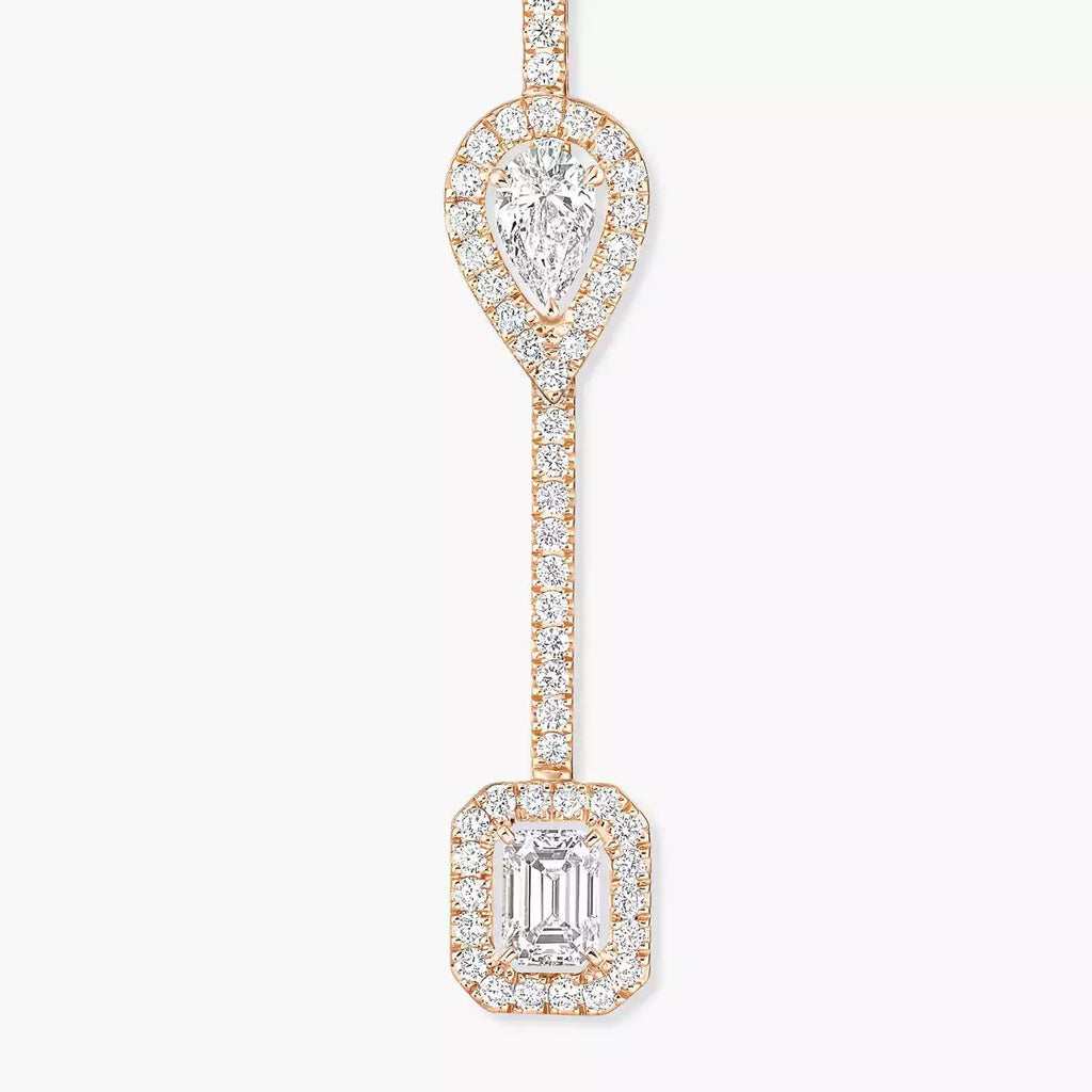 [Clover Jewelry]Diamond Drop Earrings My Twin