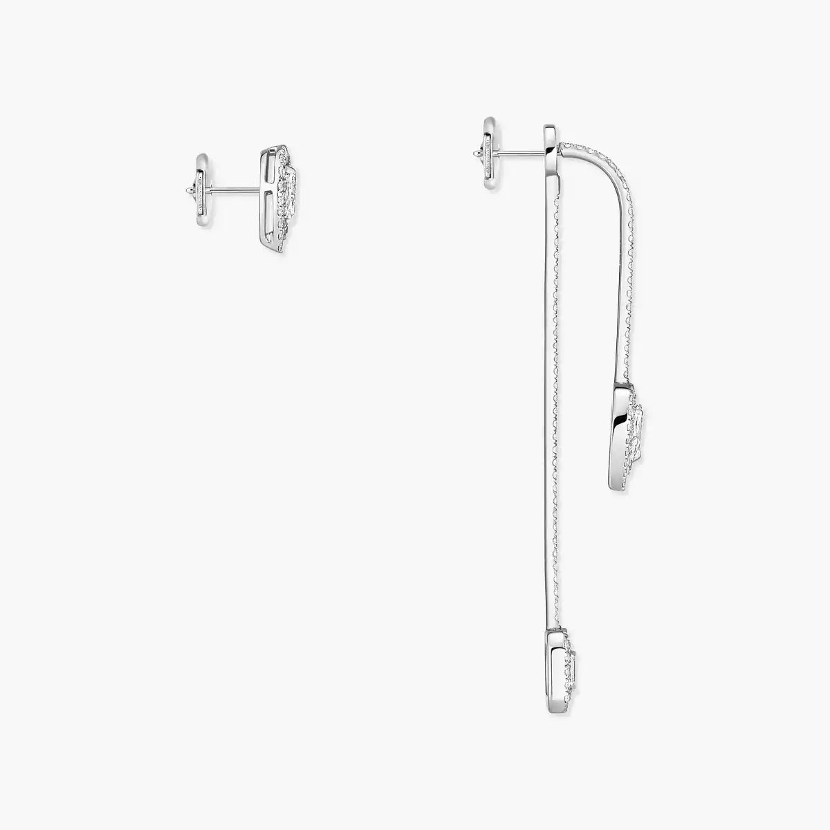 [Clover Jewelry]Diamond Drop Earrings My Twin
