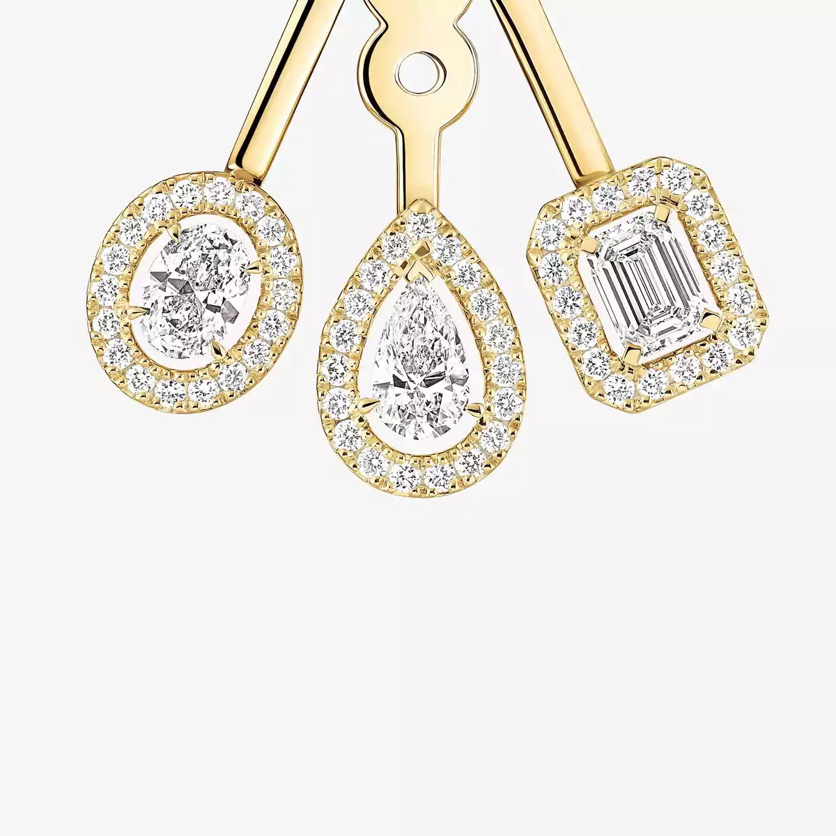 [Clover Jewelry] My Twin Trio  Diamond Earrings