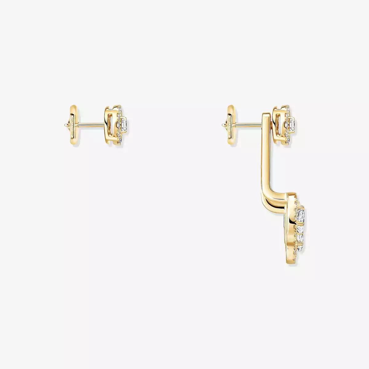 [Clover Jewelry] My Twin Trio  Diamond Earrings